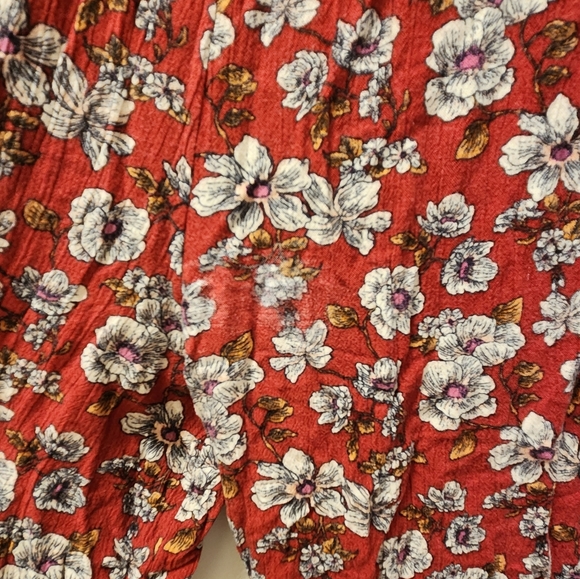 American Eagle Red Floral Jumpsuit - Picture 3 of 4